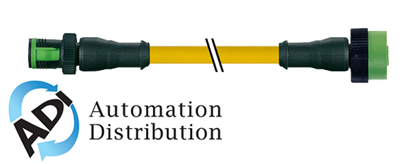 Murrelektronik 7050-40021-0340030 mq12 male 0?? / mq12 female 0??, pur 4x0.34 ye ul/csa+drag chain 0.3m