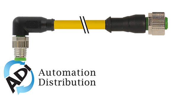 Murrelektronik 7000-88301-0200030 m8 male 90?? / m12 female 0??, pur 3x0.25 yellow, 0.3m