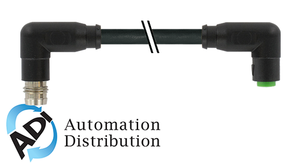 Murrelektronik 7000-88201-6200060 m8 male 90?? / m8 female 90?? snap-in, pur 3x0.25 black 0.6m