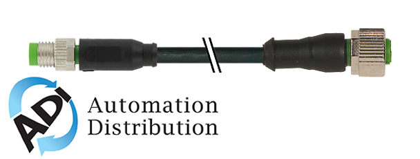 Murrelektronik 7000-88241-6100060 m8 male 0?? / m12 female 0??, pvc 3x0.25 bk ul/csa 0.6m