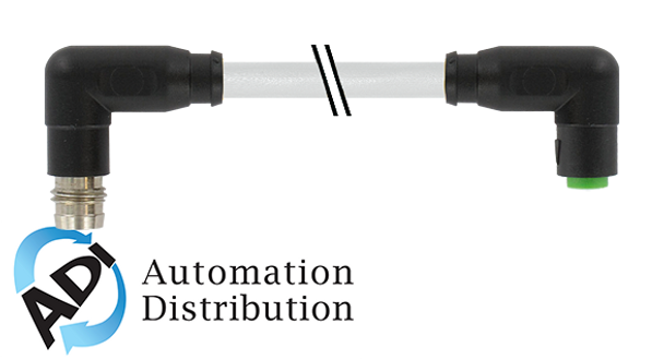 Murrelektronik 7000-88201-2300030 m8 male 90?? / m8 female 90?? snap-in, pur 3x0.25 gy ul/csa+drag chain 0,3m