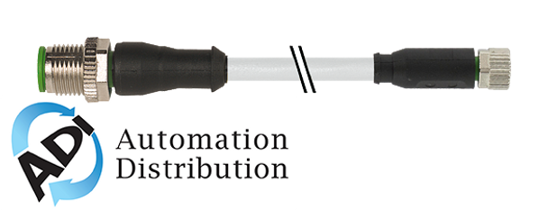 Murrelektronik 7000-40581-2310060 m12 male 0?? / m8 female 0??, pur 4x0.25 gy ul/csa+drag chain 0.6m