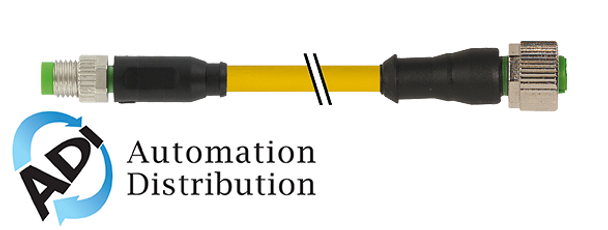 Murrelektronik 7000-88241-0200050 m8 male 0?? / m12 female 0?? 3 pole, pur 3x0.25 yellow, 0.5m