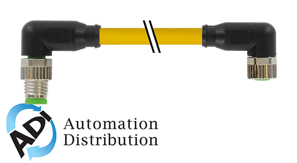 Murrelektronik 7000-88081-0500100 m8 male 90?? / m8 female 90??, pur 3x0.25 ye ul/csa+robot+drag chain 1m