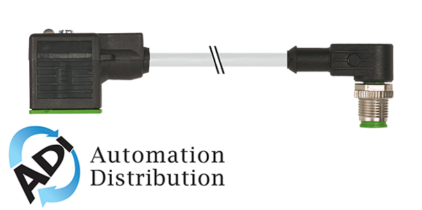 Murrelektronik 7000-40901-2360060 m12 male 90?? / msud valve plug form a 18mm, pur 3x0.75 gray, ul/csa, drag ch 0.6m