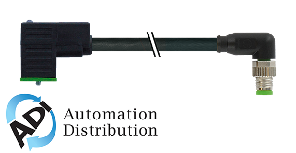 Murrelektronik 7000-88451-6330030 m8 male 90?? / msud valve plug form c 8 mm(small), pur 3x0.34 black ul/csa, drag ch 0.3m