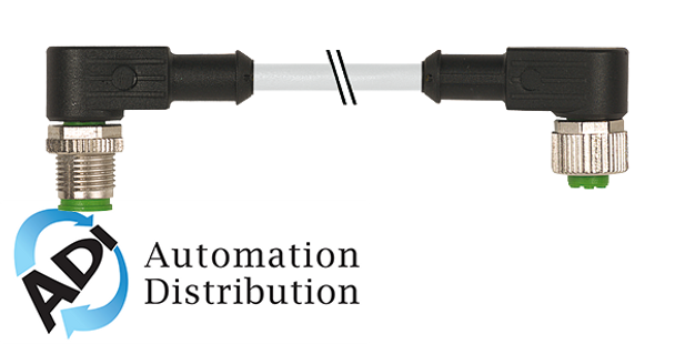 Murrelektronik 7000-40301-2230200 m12 male 90?? / m12 female 90??, pur 3x0.34 gy ul/csa 2m