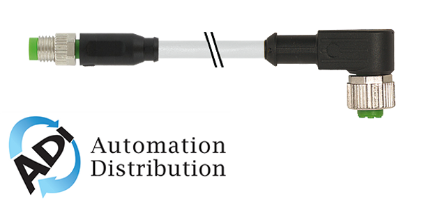 Murrelektronik 7000-88261-2500030 m8 male 0?? / m12 female 90??, pur 3x0.25 gy ul/csa+robot+drag chain 0.3m