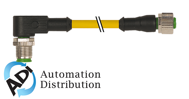 Murrelektronik 7000-40221-0250150 m12 male 90?? / m12 female 0??, pur 5x0.34 ye ul/csa 1.5m