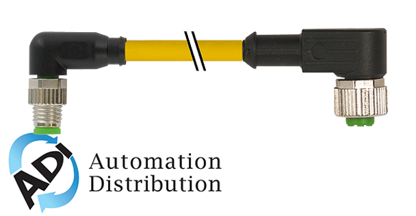 Murrelektronik 7000-88321-0500200 m8 male 90?? / m12 female 90??, pur 3x0.25 ye ul/csa+robot+drag chain 2m