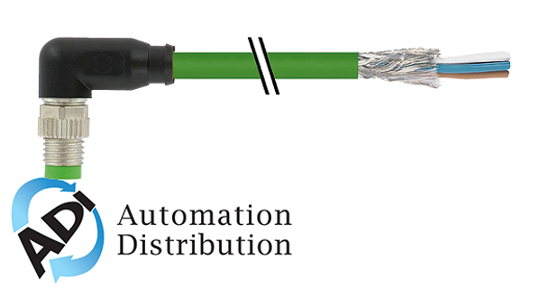 Murrelektronik 7000-08821-7910150 m8 male 90?? shielded with cable,ethercat, pur 1x4xawg26 shielded gn ul/csa+drag chain 1,5m