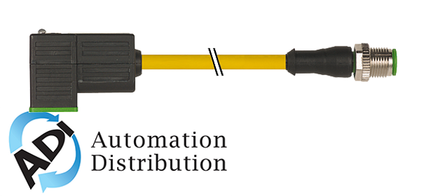 Murrelektronik 7000-41041-0560200 m12 male 0?? / msud valve plug form ci 9.4 mm, pur 3x0.75 yellow, robot, drag ch 2m