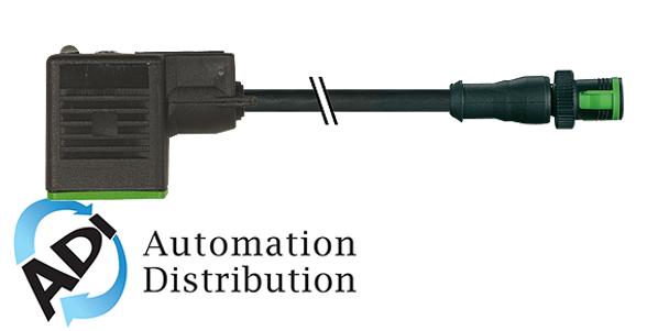 Murrelektronik 7050-40961-6161000 mq12 male 0?? / msud valve plug form bi 11mm, pvc 3x0.75 black 10m