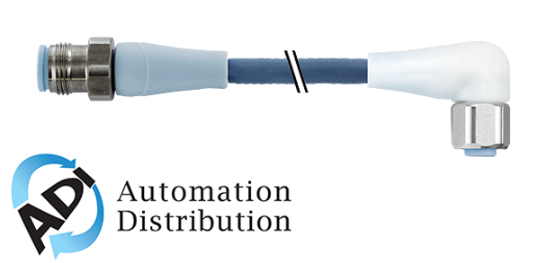 Murrelektronik 7024-40341-3210100 m12 male 0?? / m12 female 90?? led f+b pro, tpe-s 4x0.34 bu ul robot+drag chain 1m