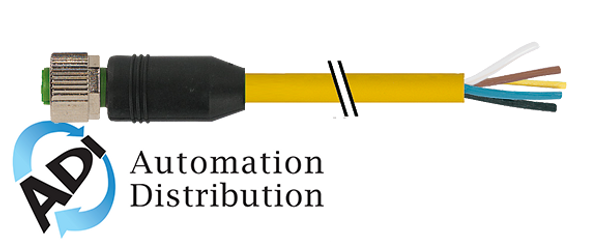 Murrelektronik 7700-12241-1610400 m12 female 0?? with cable, tpe 5x18awg ye ul/csa, itc/pltc 4m