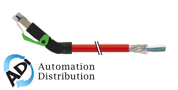 Murrelektronik 7000-74121-7920060 rj45 male 45?? up, shield with cable, ethernet, pur 2x2xawg22 shielded rd ul,csa+dragchain 0,6m