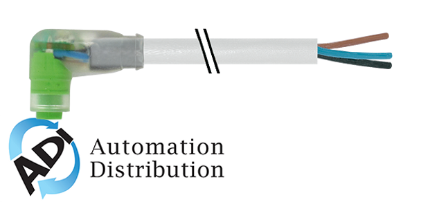 Murrelektronik 7000-08281-2500750 m8 female 90?? snap-in with cable led, pur 3x0.25 gy ul/csa+robot+drag chain 7,5m