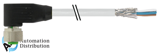 Murrelektronik 7000-13281-2430400 m12 female 90?? shielded with cable, pur 5x0.34 shielded gy ul/csa+drag chain 4m