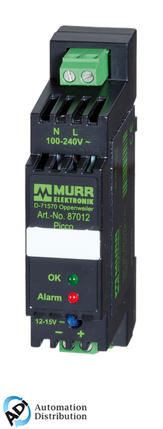 Murrelektronik 87011 picco 24v/0,42a (10w) - power supply / 1-phase, in: 110-230vac / out: 24 - 28vdc/0,42a, screw connection