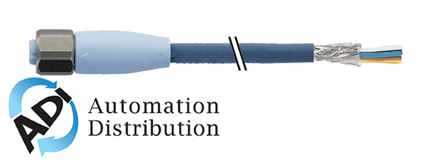 Murrelektronik 7024-17041-3120750 m12 female 0?? with cable f+b pro, tpe-s 8x0.25 bu ul robot+drag chain 7.5m