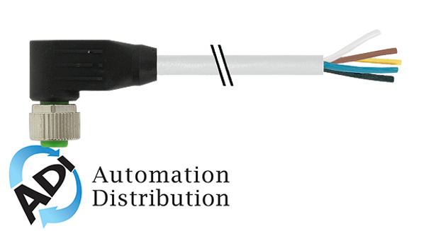 Murrelektronik 7000-17061-2950500 m12 female 90?? with cable, pur 8x0.25 gy ul/csa+drag chain 5m