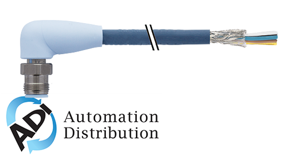 Murrelektronik 7024-13161-3720500 m12 male 90?? shielded with cable f&b pro, tpe-s 5x0.34 shielded bu robot+drag ch. 5m