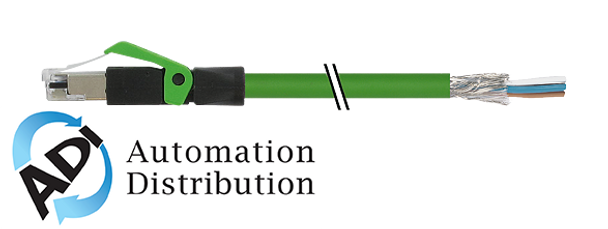 Murrelektronik 7000-74101-8000500 rj45 male 0?? shielded with cable, ethernet, pvc 2x2xawg22 shielded gn ul/csa+drag ch. 5m