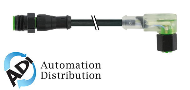 Murrelektronik 7003-40348-8280300 m12 sc male 0?? / m12 female 90?? led, fep-jb 5x0,38 black fep 3m