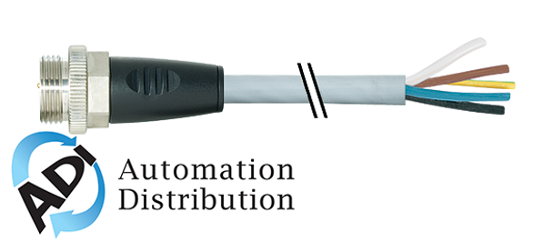 Murrelektronik 7000-78421-9610100 7/8" male 0?? with cable, pur 5x1.5 gy ul/csa+drag chain 1m