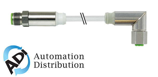 Murrelektronik 7044-40121-3360060 m12 male 0?? / m12 female 90?? steel, tpe-s 4x0.34 gy 0,6m