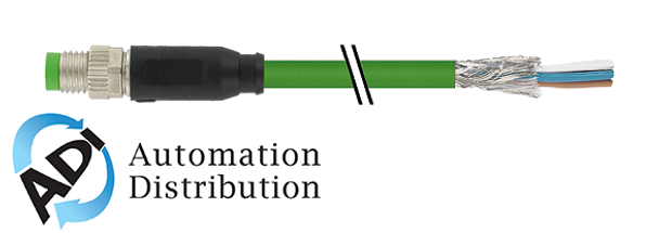Murrelektronik 7000-08811-7910750 m8 male 0?? shielded with cable, ethercat, pur 1x4xawg26 shielded gn ul/csa+drag chain 7,5m
