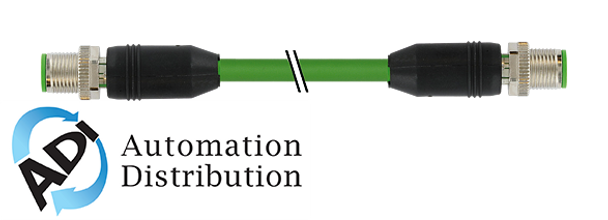 Murrelektronik 7000-51001-7900020 m12 male 0?? / male 0?? shielded x-cod. gigabit, pur 4x2xawg26 shielded gn ul/csa 0,2m