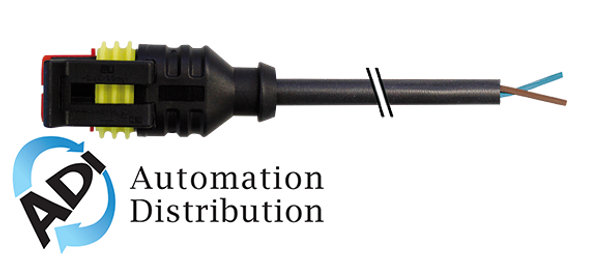 Murrelektronik 7072-73003-5121200 valve plug superseal female 2-pol. with cable pur 2x0.75 bk 12m