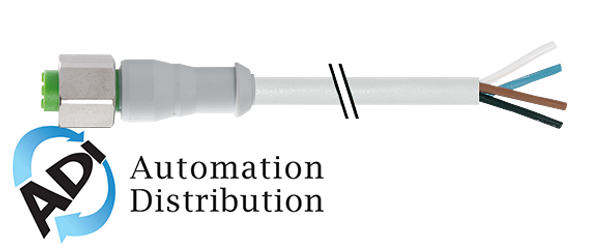 Murrelektronik 7014-12221-2144000 m12 female 0?? with cable f+b, pvc 4x0.34 gy ul/csa 40m