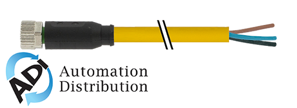 Murrelektronik 7000-08061-0312500 m8 female 0?? with cable, pur 4x0.25 ye ul/csa+drag chain 25m