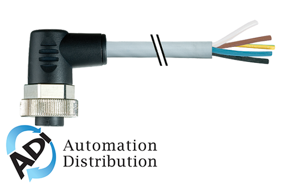 Murrelektronik 7000-78051-9650500 7/8" female 90?? with cable, pur 5x1.0 gy 5m