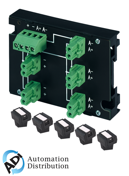 Murrelektronik 55606 masi20 installation technology, distributor 2x as-i and 3x extern power, as-interface bus- and powerdistributor, incl. 5 screw terminal