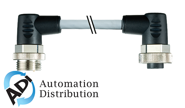 Murrelektronik 7000-50051-9610200 7/8" male 90?? / 7/8" female 90??, pur 5x1.5 gy ul/csa+drag chain 2m