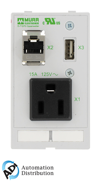 Murrelektronik 4000-68000-4030000 modlink msdd single combi insert usa nema 5-15, 1xusb-a female/female + 1xrj45 female/female