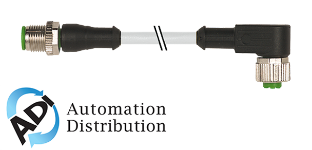 Murrelektronik 7000-40121-2542000 m12 male 0?? / m12 female 90??, pur 4x0.34 gy ul/csa+robot+drag chain 20m