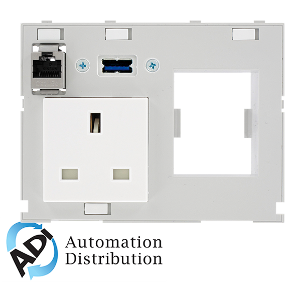 Murrelektronik 4000-68000-4320003 modlink msdd dbl combi insert great britain, 1xusb, 1xrj45 fem./fem. + rcd opening