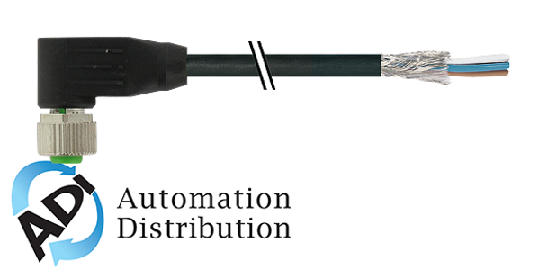 Murrelektronik 7000-13281-6432500 m12 female 90?? shielded with cable, pur 5x0.34 shielded bk ul/csa+drag chain 25m