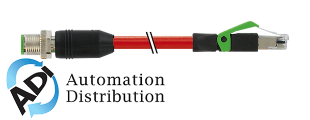 Murrelektronik 7000-44711-7921000 m12 male 0?? / rj45 male 0?? shielded ethernet, pur 2x2xawg22 shielded rd ul,csa+drag ch. 10m