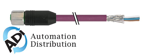 Murrelektronik 7004-13225-8031000 m12 female 0?? with cable devicenet v4a, pur awg24+awg22 shielded vt ul/csa+drag ch. 10m