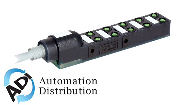 Murrelektronik 8000-80110-4110500 exact8, 10xm8, 4 pole moulded cable, 5.0m pur 20*0,34+2*0,75 exit norm.