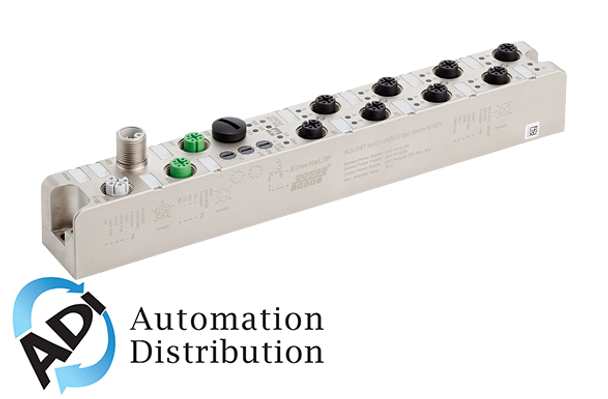 Murrelektronik 54505 solid67 iol8 30mm m12l 5p, solid67 multiprotocol profinet or ethernetip, compact module, 30 mm width, metal, profinet / ethernetip via m12-d