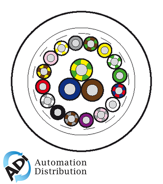 Murrelektronik 8000-00000-4015000 50m main cable pur-jb 16*0,34+3*0,75