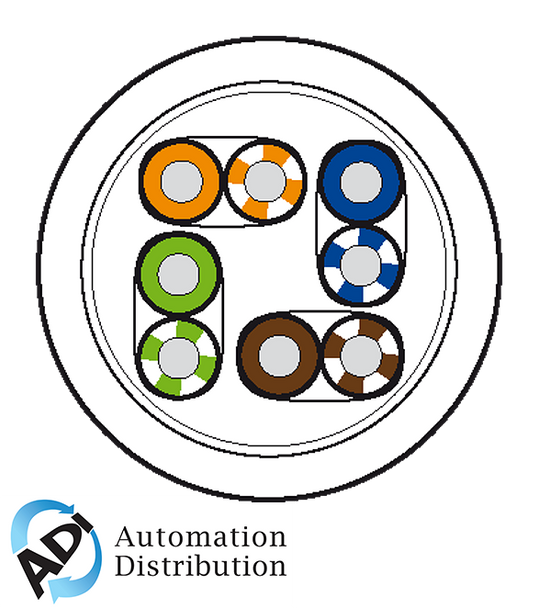 Murrelektronik 7700-C0201-S4W0000 cable drum ?ú?ÿ 355mm, tpe 4x2x24awg sf/utp cat5e bu ul/csa, cm 100m