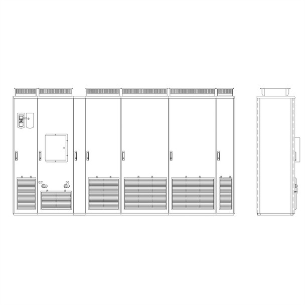 ABB ACS880-37-1450A-7+B055+C134+H359+K475+M6ACS880 AC Drive, 3~480V In, 10HP, 14A, Type 12