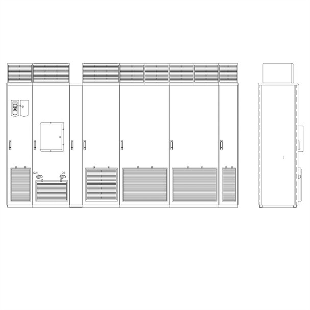 ABB ACS880-17-1110A-5+C129+H359+K490ACS880 AC Drive, 3~480V In, 900HP, 1066A, Type 1